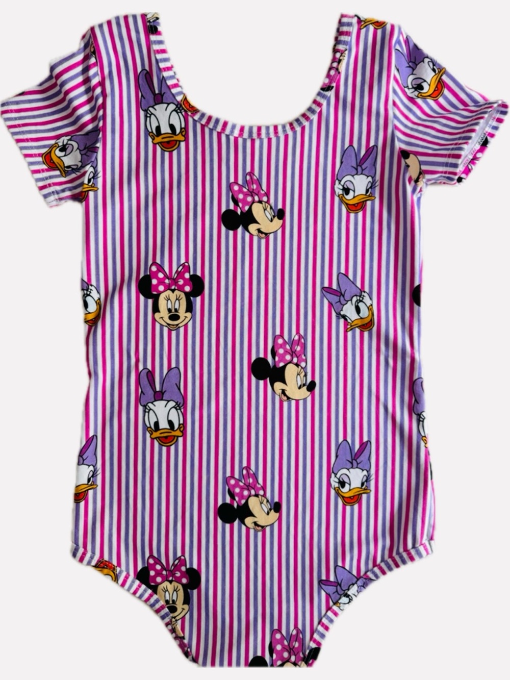 Wild Rich Kids Bodysuit • Striped Minnie & Daisy • Size 11/12